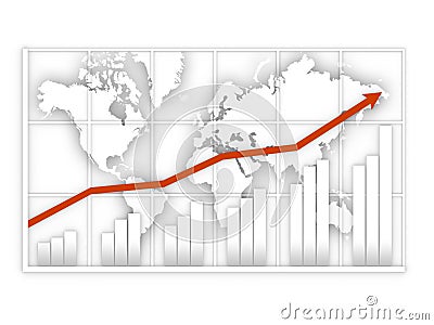 Graphic map with positive Stock Photo