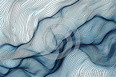 graphic modern background with graphic black linear pattern in blue tones, creative and fashionable design concept, interior Stock Photo