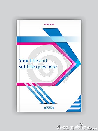 Graphic modern cover design booklet template, book, magazine, fl Vector Illustration