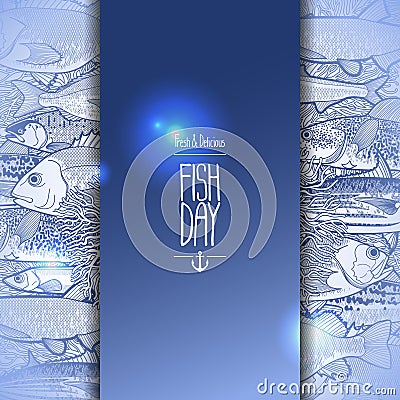 Graphic ocean fish design Vector Illustration