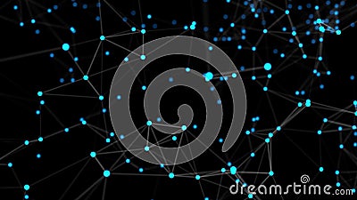Graphic plexus background. Abstract polygonal loop background with connected lines and dots. Molecule structure and Stock Photo