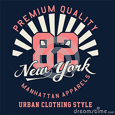 Graphic PREMIUM QUALITY NEW YORK Vector Illustration