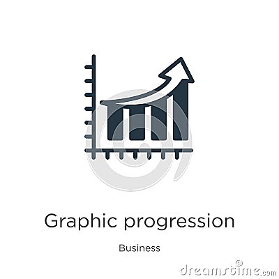 Graphic progression icon vector. Trendy flat graphic progression icon from business collection isolated on white background. Vector Illustration