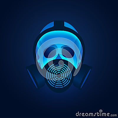 Biohazard mask Vector Illustration