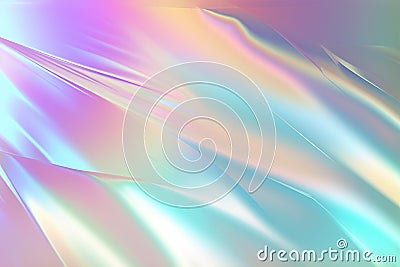 Silver colorful holographic texture foil background. Generative AI Stock Photo