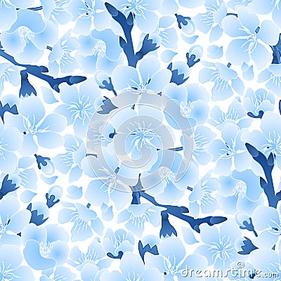 Graphic sakura pattern Vector Illustration