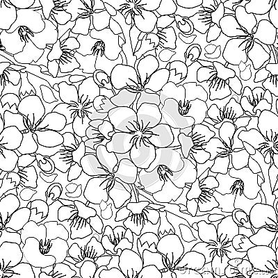 Graphic sakura pattern Vector Illustration