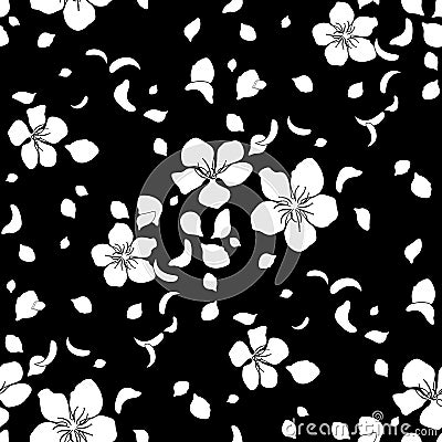 Graphic sakura pattern Vector Illustration