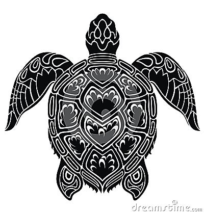 Graphic sea turtle Vector Illustration