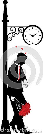 Graphic silhouette of the man Vector Illustration