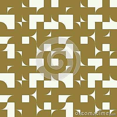 Graphic simple ornamental tile, vector repeated pattern made using geometric figures. Vintage art abstract seamless texture can b Vector Illustration