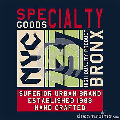 Graphic SPECIALTY GOODS NYC Vector Illustration