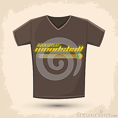 Graphic T- shirt design - Born to play woodsball Vector Illustration