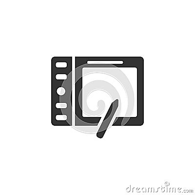 Graphic tablet, stylus icon. Simple vector drawing tools icons for ui and ux, website or mobile application Stock Photo