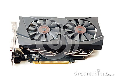 graphic video card on white Stock Photo