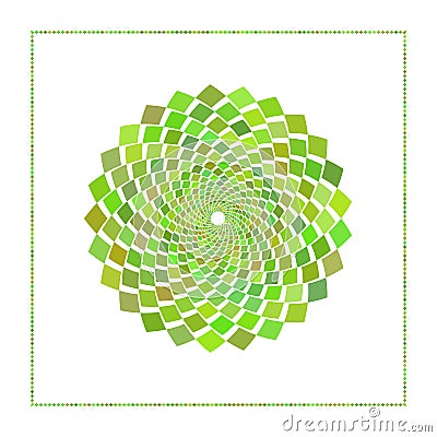 Graphic web of rhombus in concentric circle with an open core. Graphic design. Vector illustration. Background design. Modern Vector Illustration