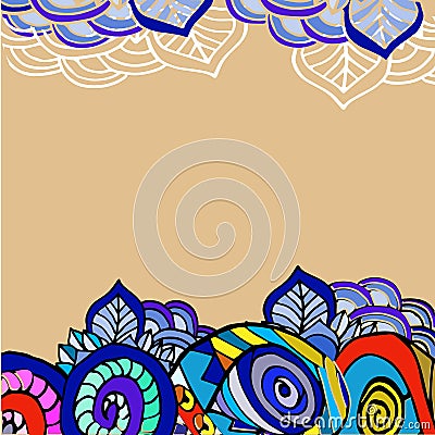 Graphical abstract picture of shapes handmade Vector Illustration