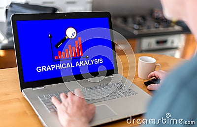 Graphical analysis concept on a laptop Stock Photo