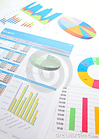 Graphical chart Stock Photo