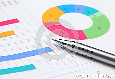 Graphical chart Stock Photo