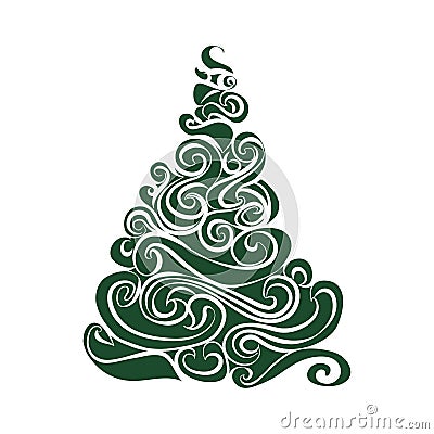 Graphical Christmas tree Vector Illustration