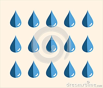 An graphical illustration with decorative rain drops. Vector Illustration