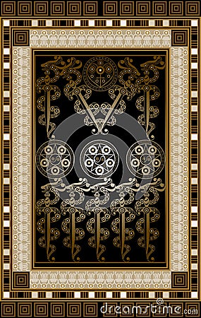 Graphical illustration of a Tarot card 10 Vector Illustration