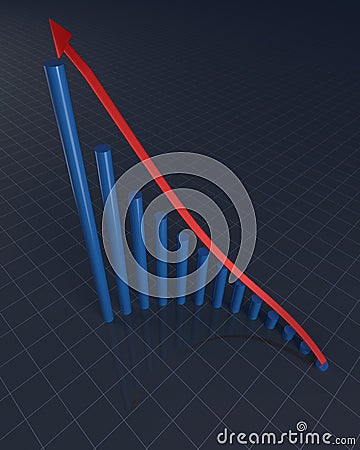 Graphical representation of profit increase Stock Photo
