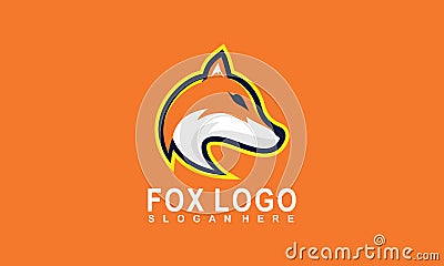 Color fox logo design awesome inspiration Stock Photo