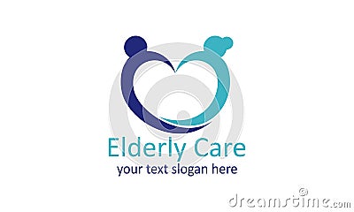 Elderly care logo design best logo Vector Illustration