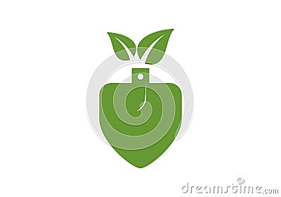 Garden, natural green logo Vector Illustration