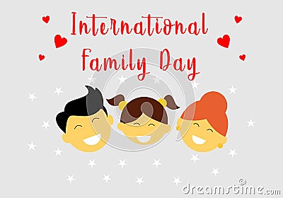 Happy International family day logo vector Stock Photo