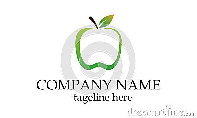 Eco peer fruit logo image illustration Stock Photo