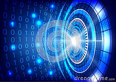 Graphics design illustration digital circuit with binary coded decimal diagram technology for background wallpaper vector Vector Illustration