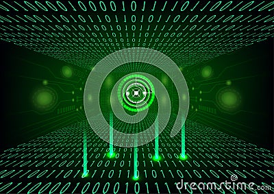 Graphics design illustration digital circuit with binary coded decimal diagram technology for background wallpaper vector Vector Illustration