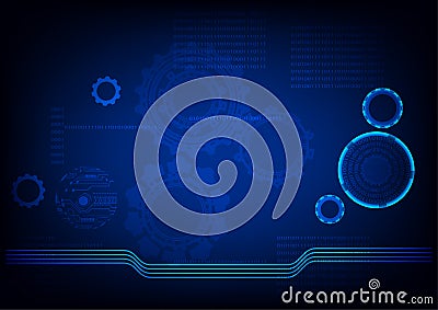 Graphics design illustration digital circuit with binary coded decimal diagram technology for background wallpaper vector Vector Illustration