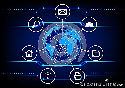 Graphics diagram cloud computing concept infrastructure link access data management vector illustration Vector Illustration