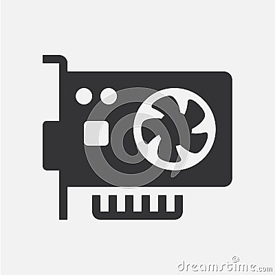 Graphics card or adapter. Simple vector icon Cartoon Illustration