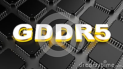 Graphics Memory (GDDR5) Stock Photo