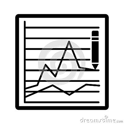 Graphing glyph vector icon which can easily modify or edit Vector Illustration