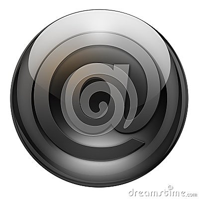 Graphite email button Stock Photo