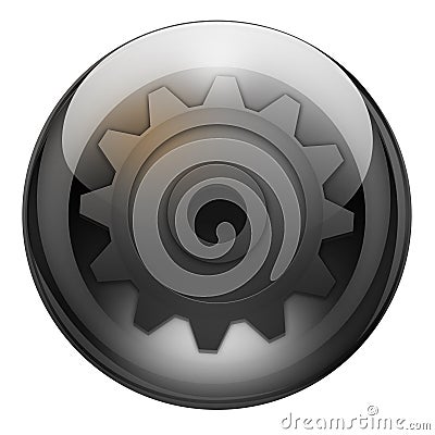 Graphite settings button Stock Photo