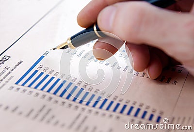 Graphs and statistics Stock Photo