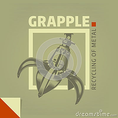 Grapple grab logo Vector Illustration