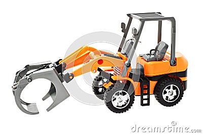 Grapple loader tractor Stock Photo
