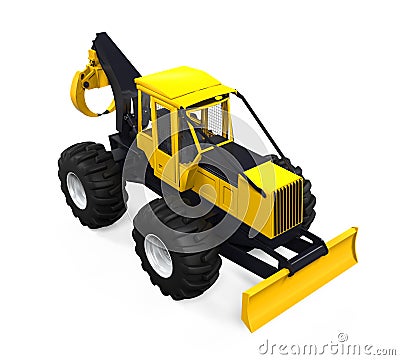 Grapple Skidder Isolated Stock Photo