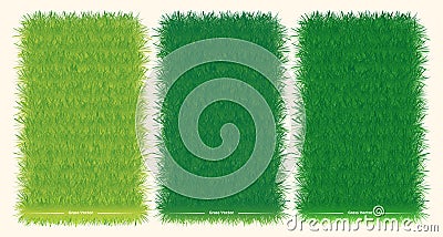 Green grass banners, vector illustration. Vector Illustration