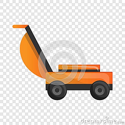 Grass cut machine icon, cartoon style Vector Illustration