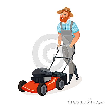 Grass Cutting Icon Vector Illustration