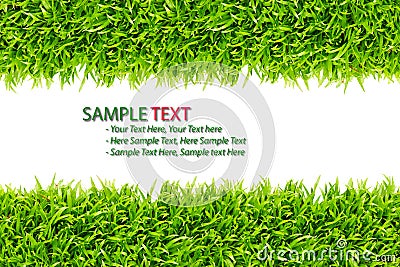 Grass frame isolated Stock Photo